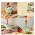 4 in 1 Electric Handheld Cooking Hammer Vegetable Cutter Set Electric Food Chopper Multifunction Vegetable Fruit Slicer